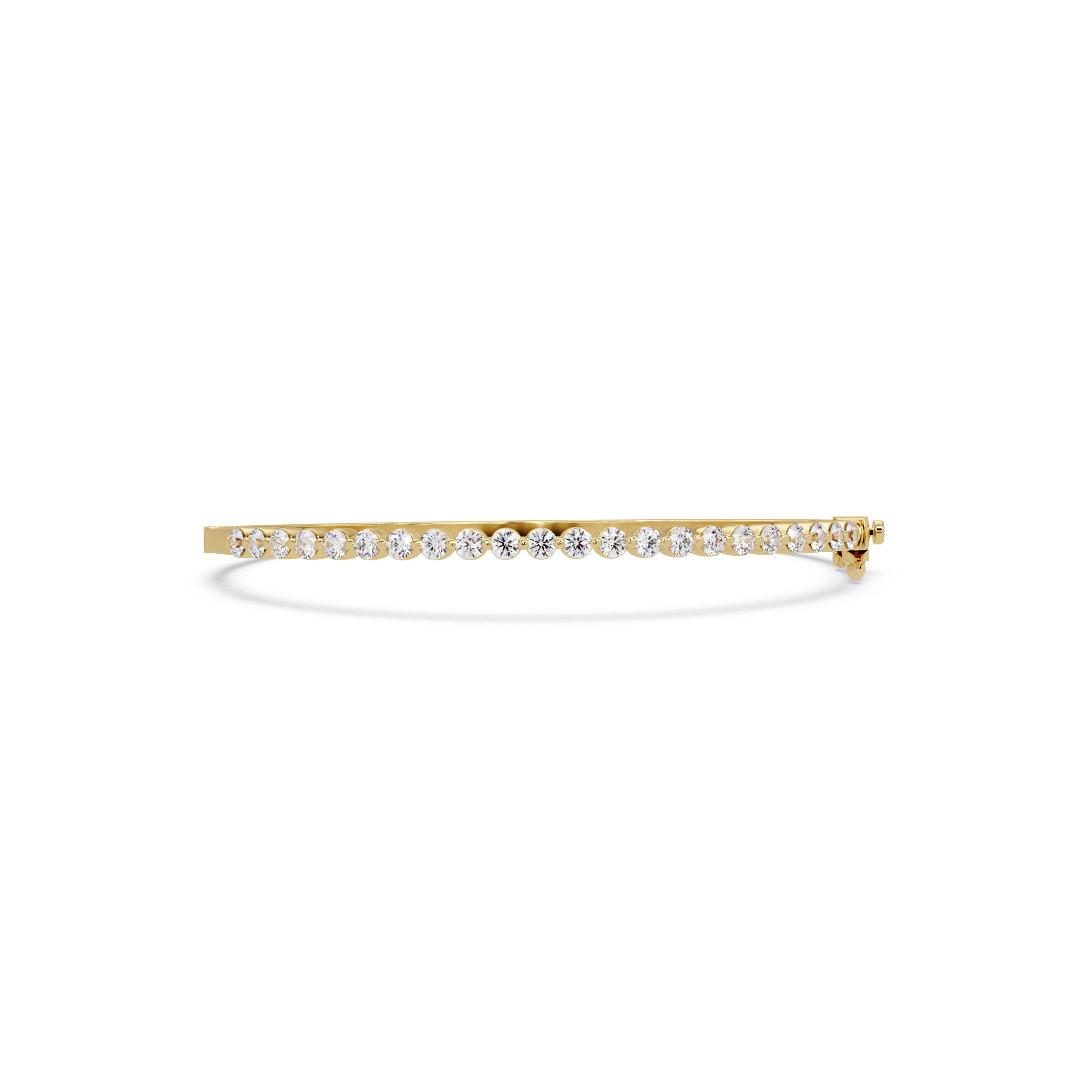 Elegant Diamond Tennis Bangle Bracelet in Rose Gold