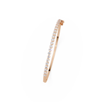Elegant Diamond Tennis Bangle Bracelet in Rose Gold
