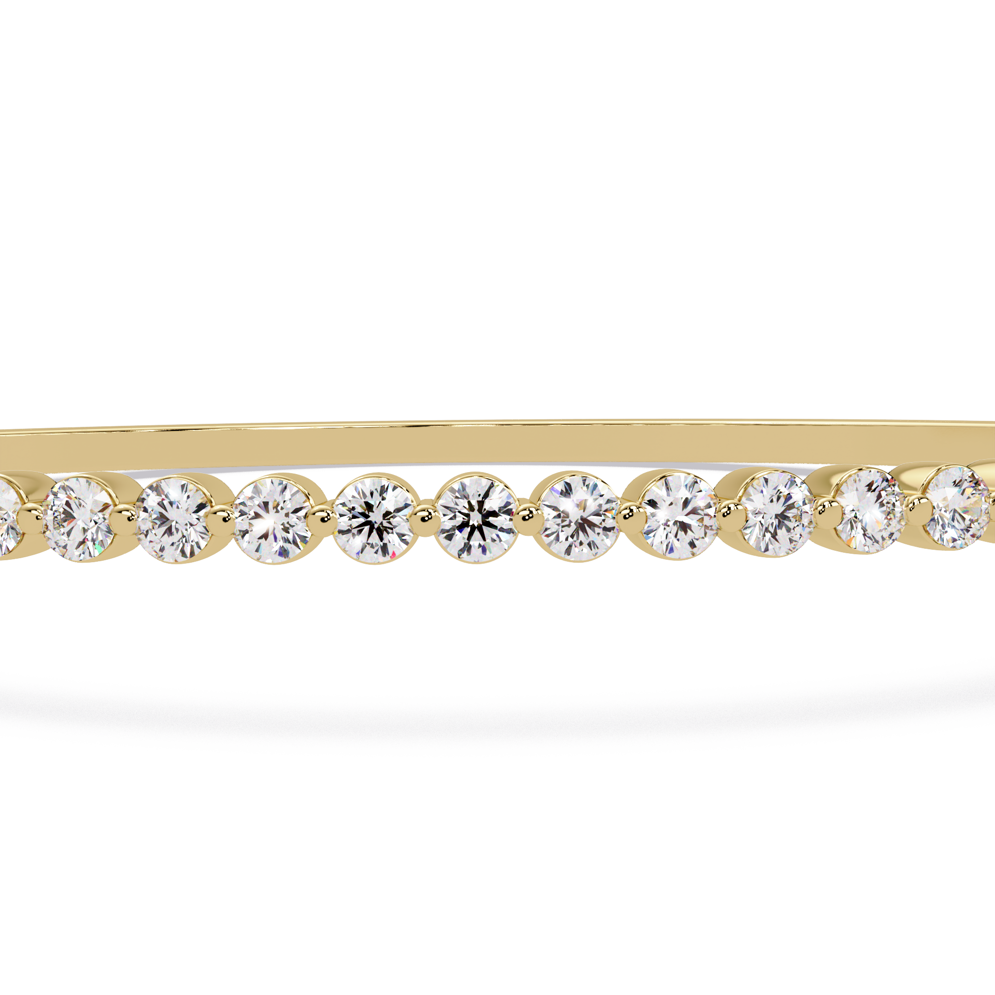 Elegant Diamond Tennis Bangle Bracelet in Rose Gold