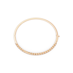 Elegant Diamond Tennis Bangle Bracelet in Rose Gold