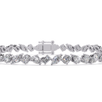Marquise, Oval, Pear & Emerald Diamond Tennis Bracelet in 14K/18K Gold