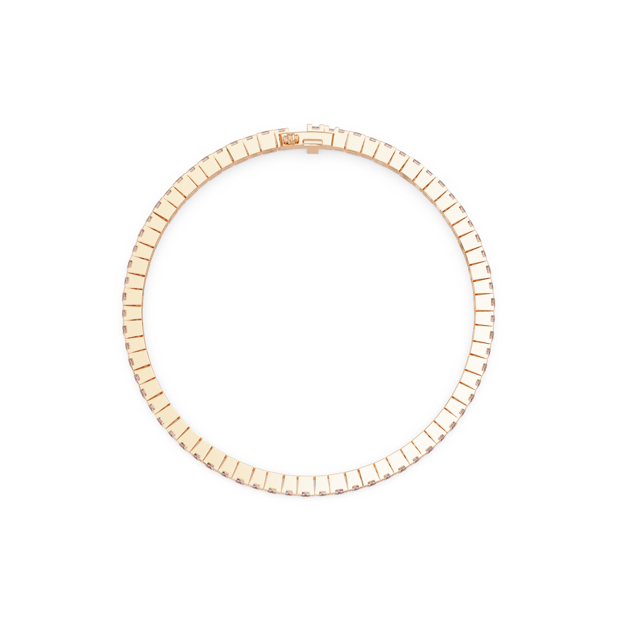 Princess Cut Diamond Tennis Bracelet in Gold & White Gold