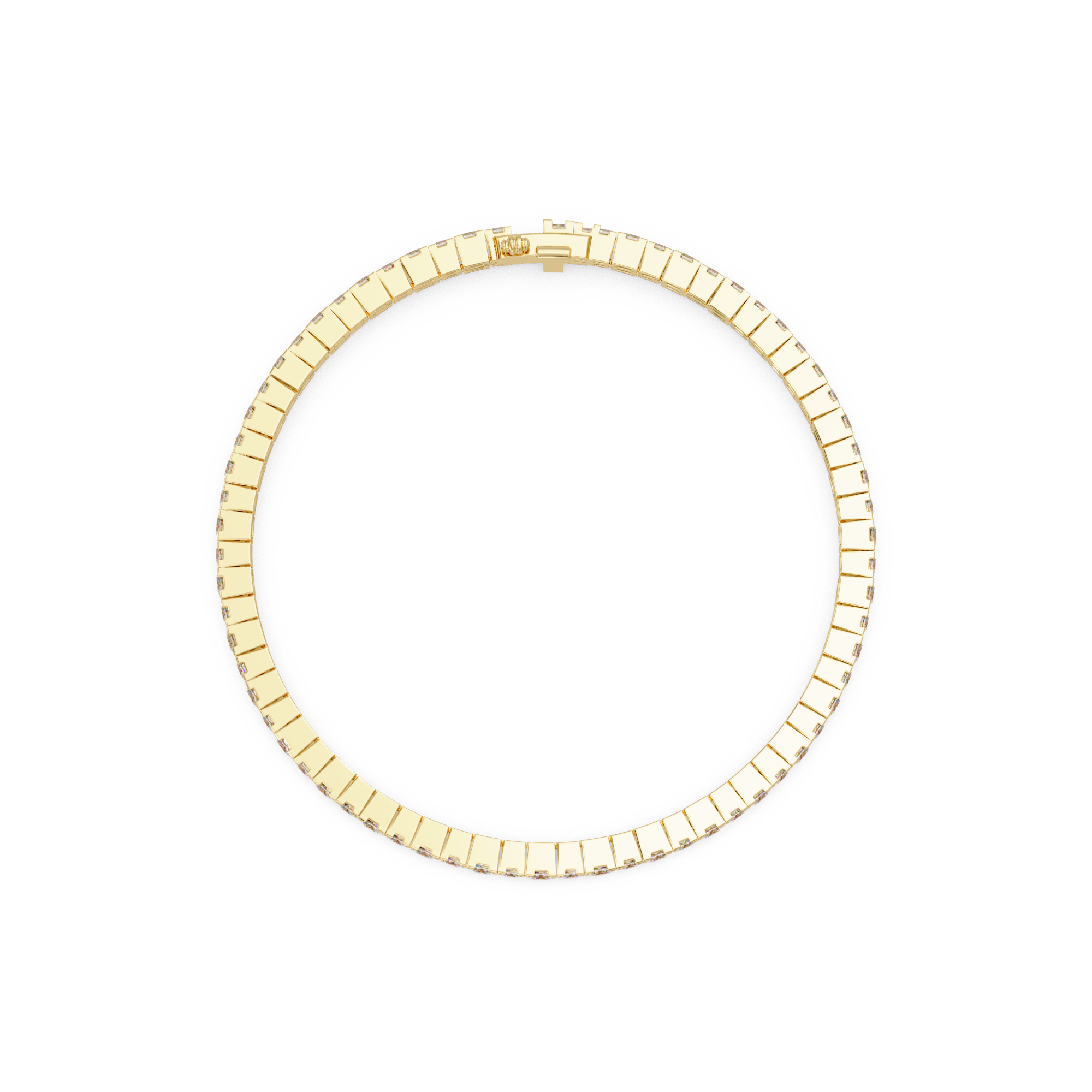 Princess Cut Diamond Tennis Bracelet in Gold & White Gold