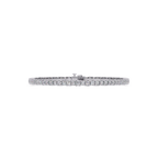 Princess Cut Diamond Tennis Bracelet in Gold & White Gold