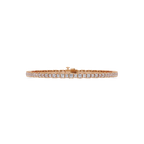Princess Cut Diamond Tennis Bracelet in Gold & White Gold