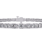 Princess Cut Diamond Tennis Bracelet in Gold & White Gold