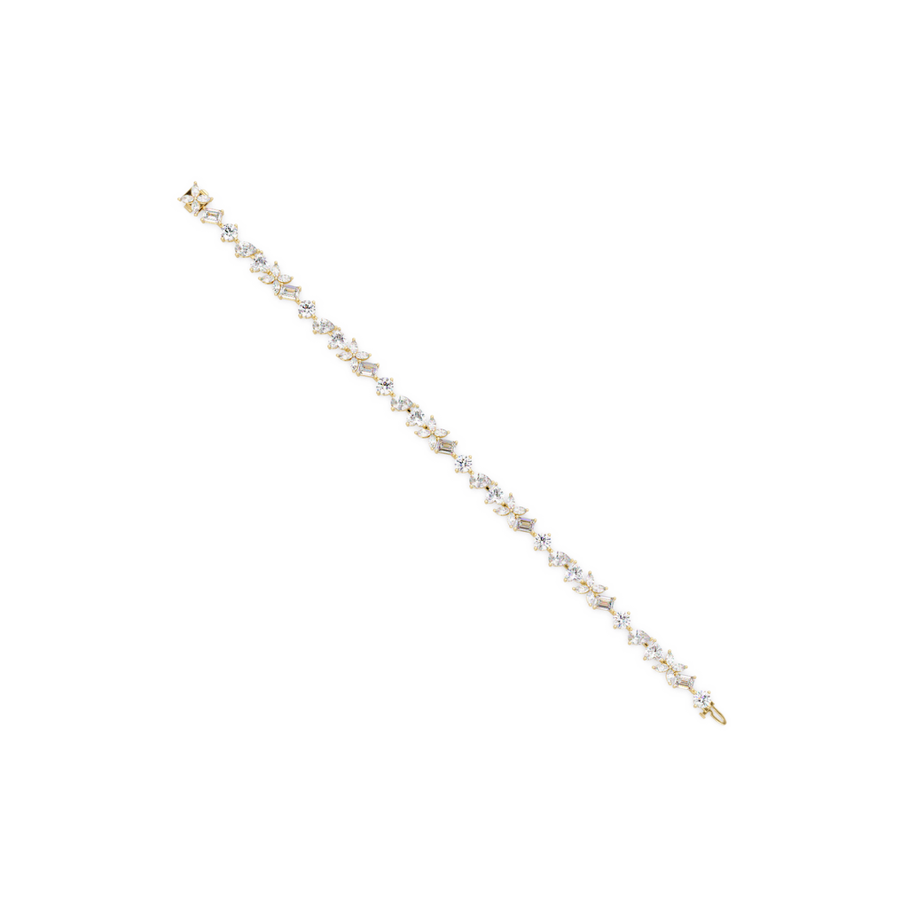Floral Symphony Diamond Tennis Bracelet