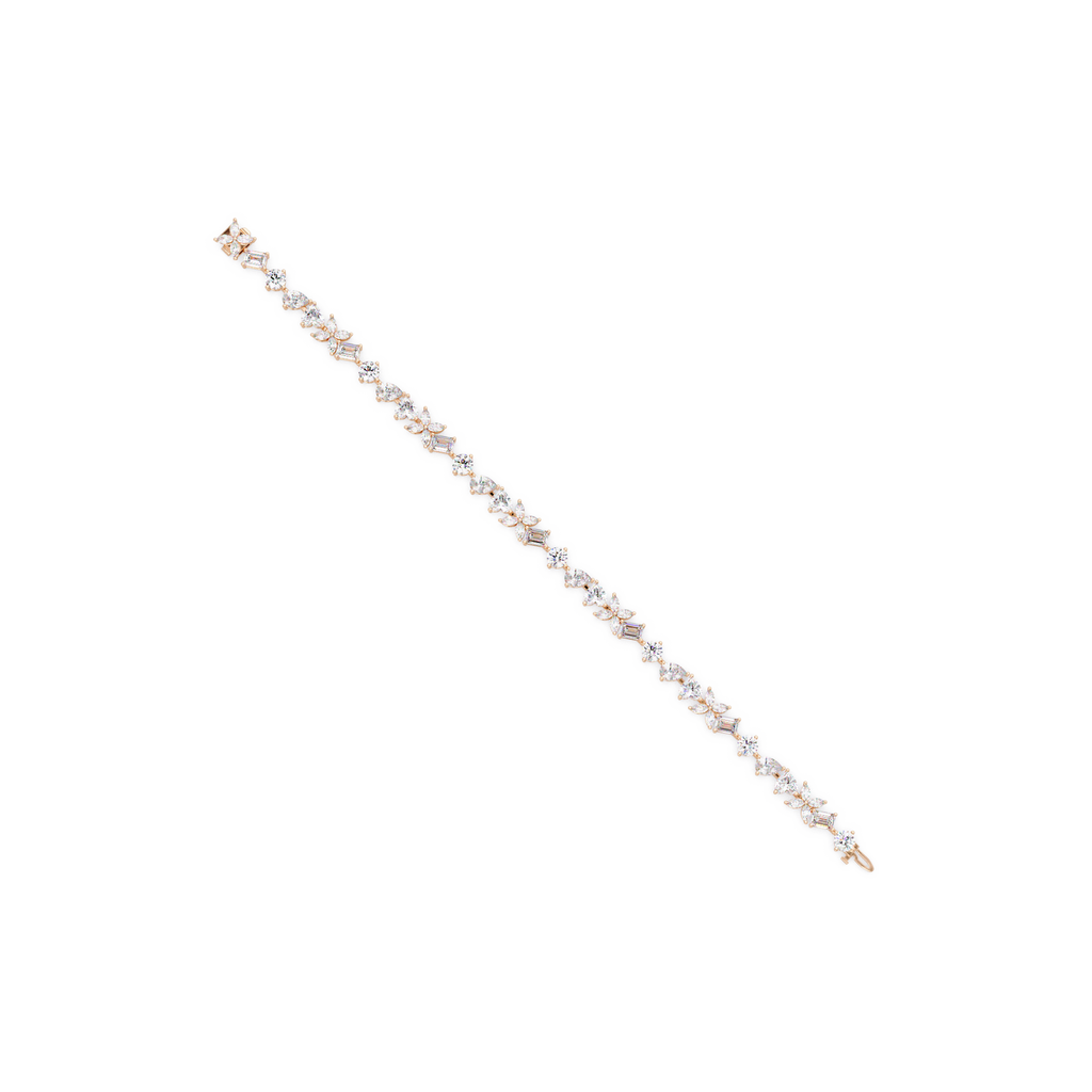 Floral Symphony Diamond Tennis Bracelet