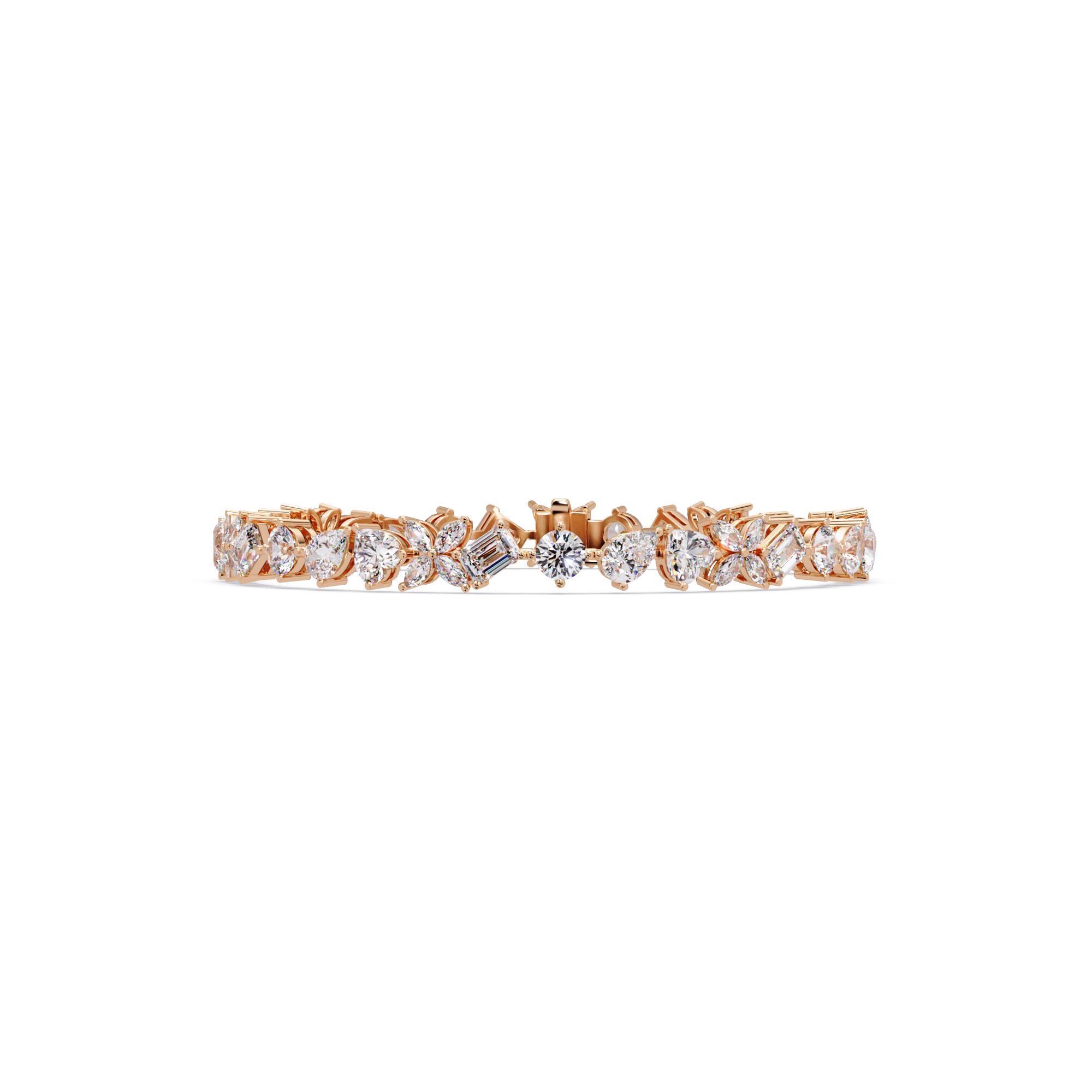 Floral Symphony Diamond Tennis Bracelet