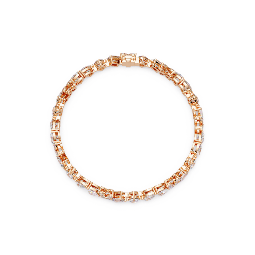 Floral Symphony Diamond Tennis Bracelet