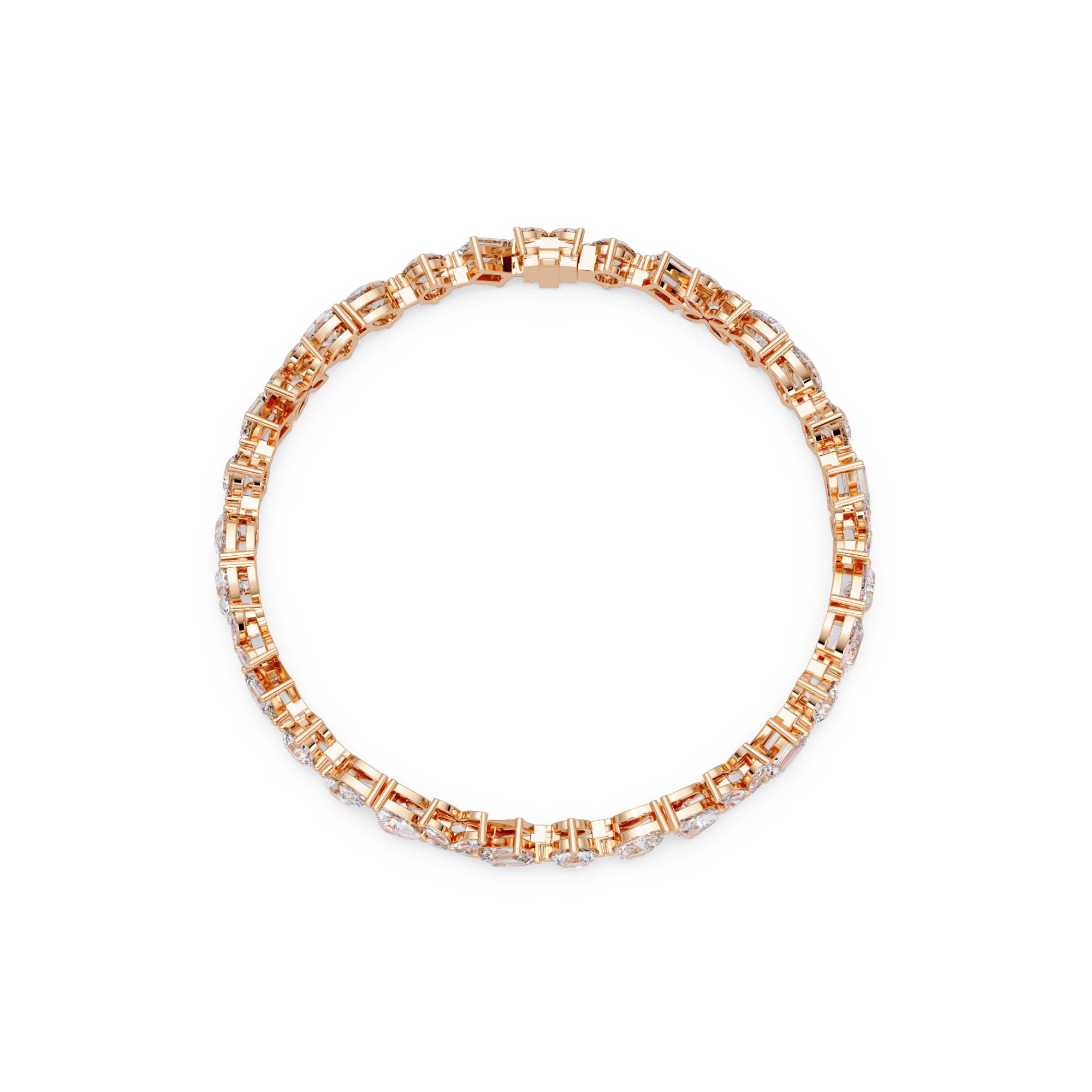 Floral Symphony Diamond Tennis Bracelet