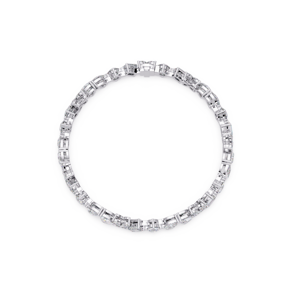 Floral Symphony Diamond Tennis Bracelet