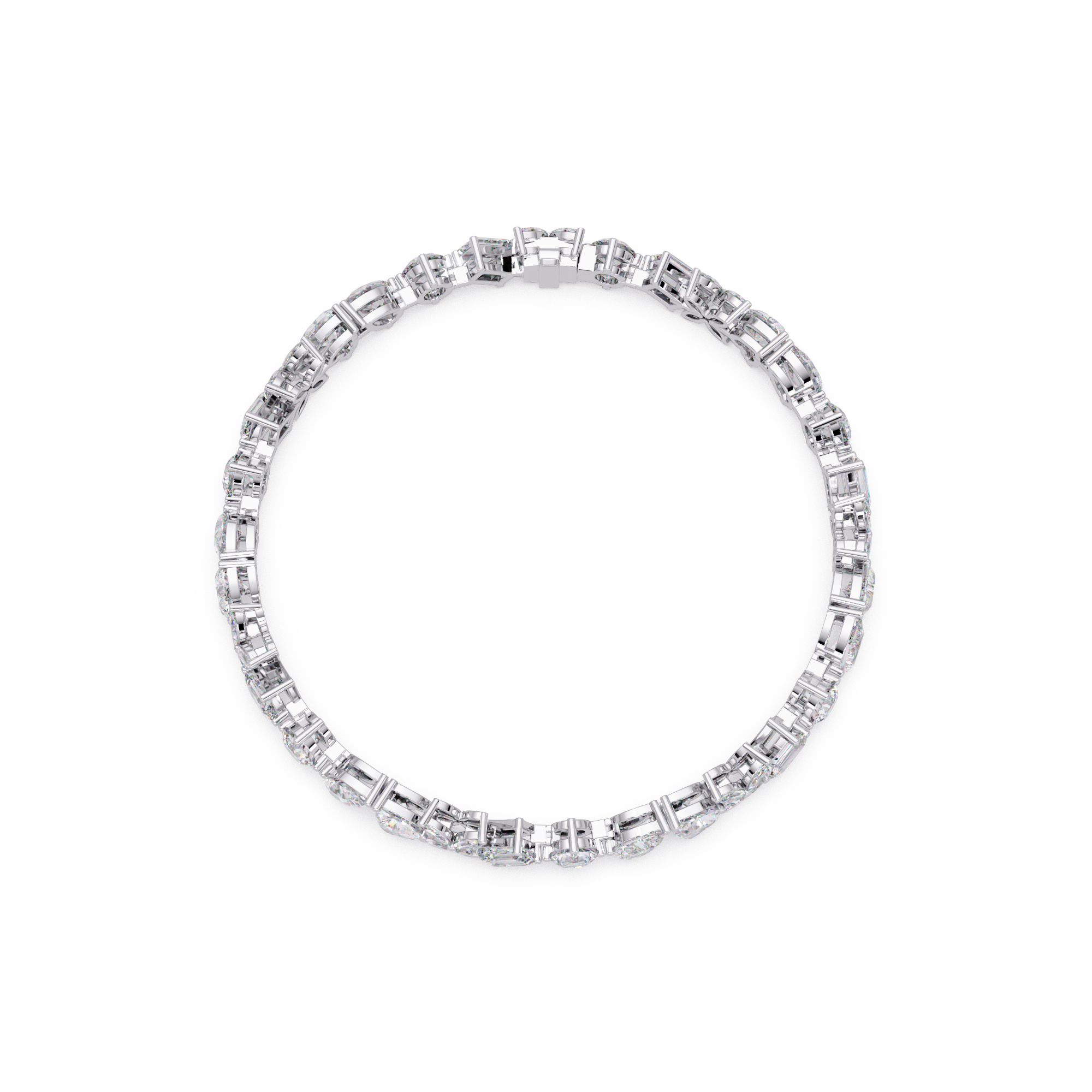 Floral Symphony Diamond Tennis Bracelet