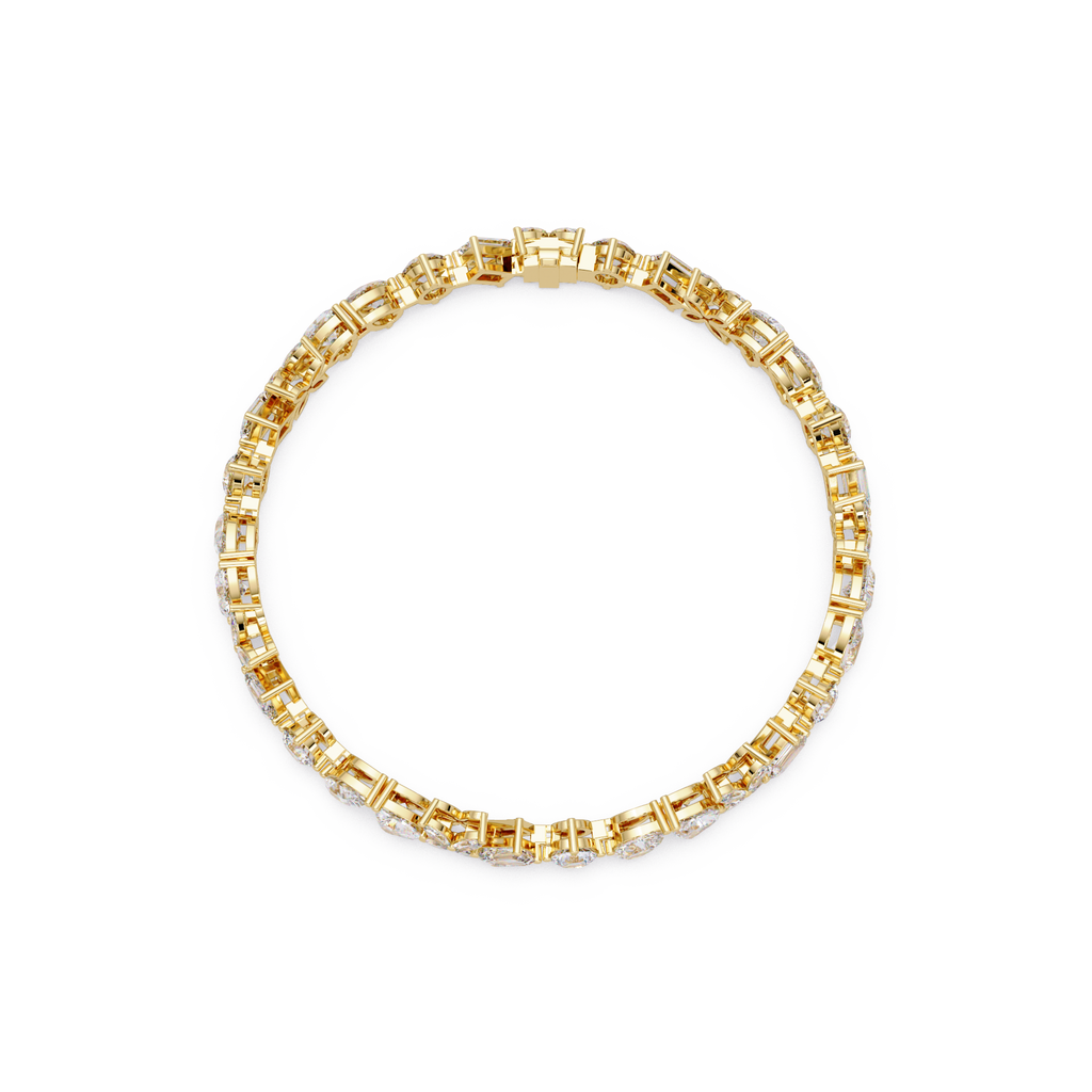 Floral Symphony Diamond Tennis Bracelet