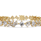 Floral Symphony Diamond Tennis Bracelet