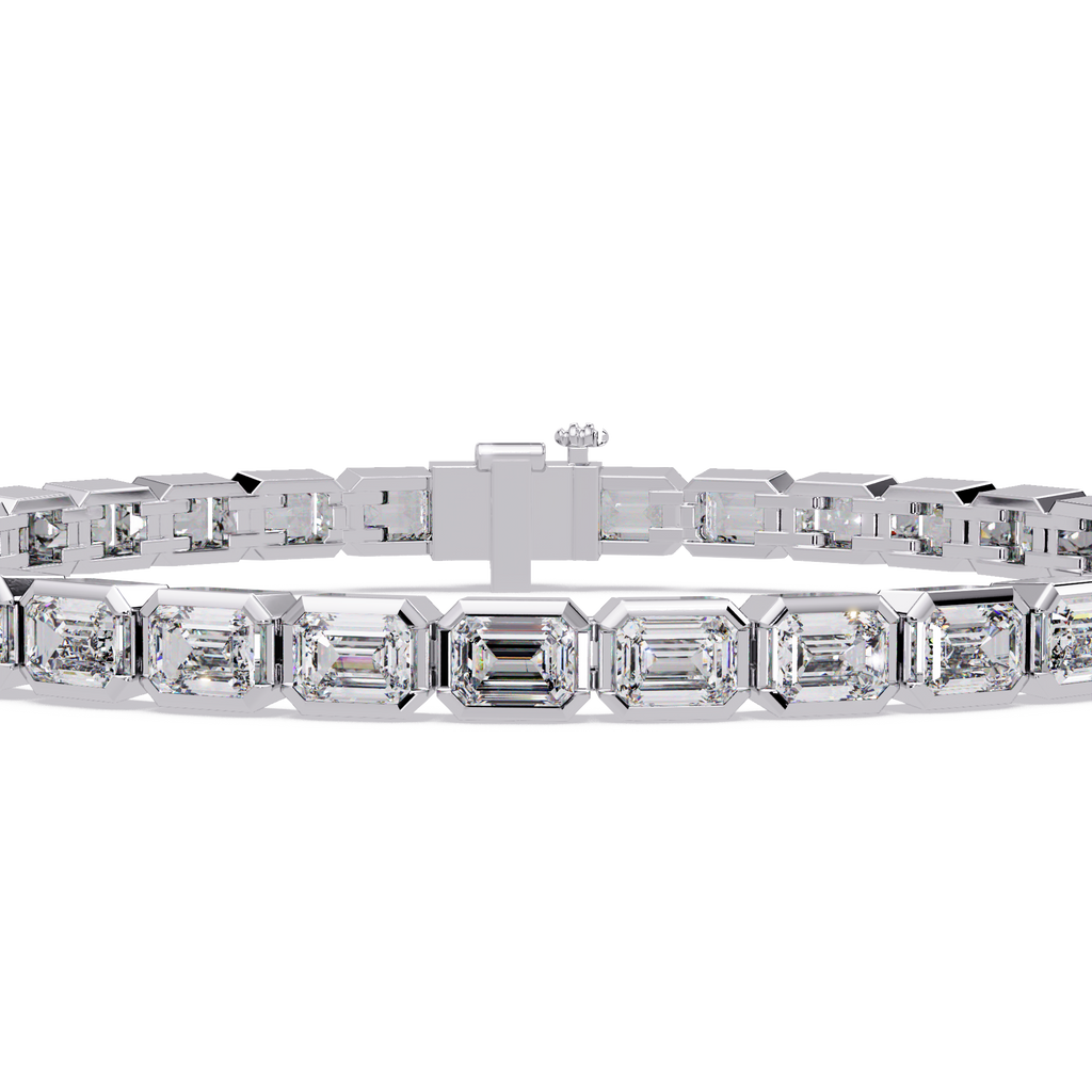 Emerald Cut Diamond Tennis Bracelet – 9.39 CT