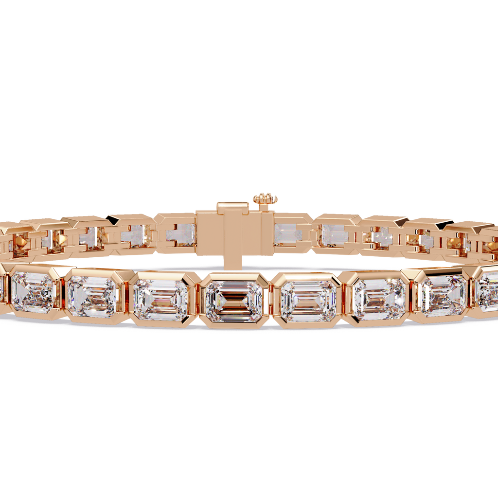 Emerald Cut Diamond Tennis Bracelet – 9.39 CT