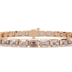 Emerald Cut Diamond Tennis Bracelet – 9.39 CT