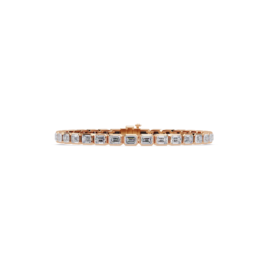 Emerald Cut Diamond Tennis Bracelet – 9.39 CT
