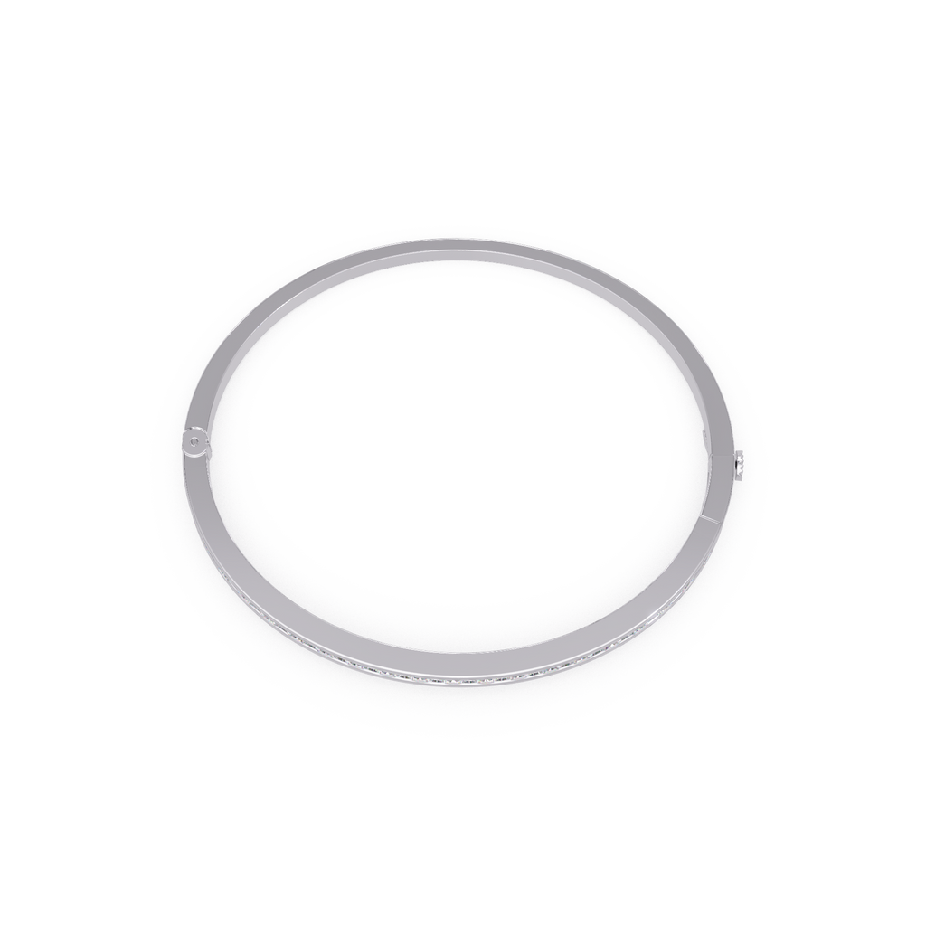 3.38 CT Round Diamond Channel Set Oval Bracelet