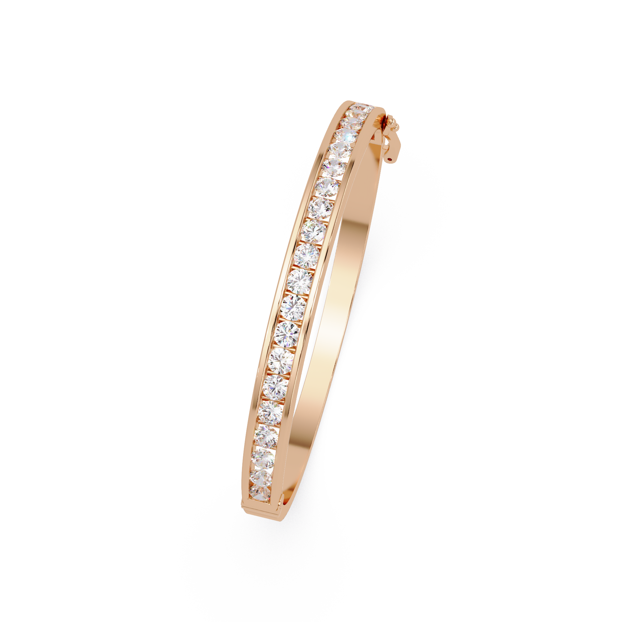 3.38 CT Round Diamond Channel Set Oval Bracelet