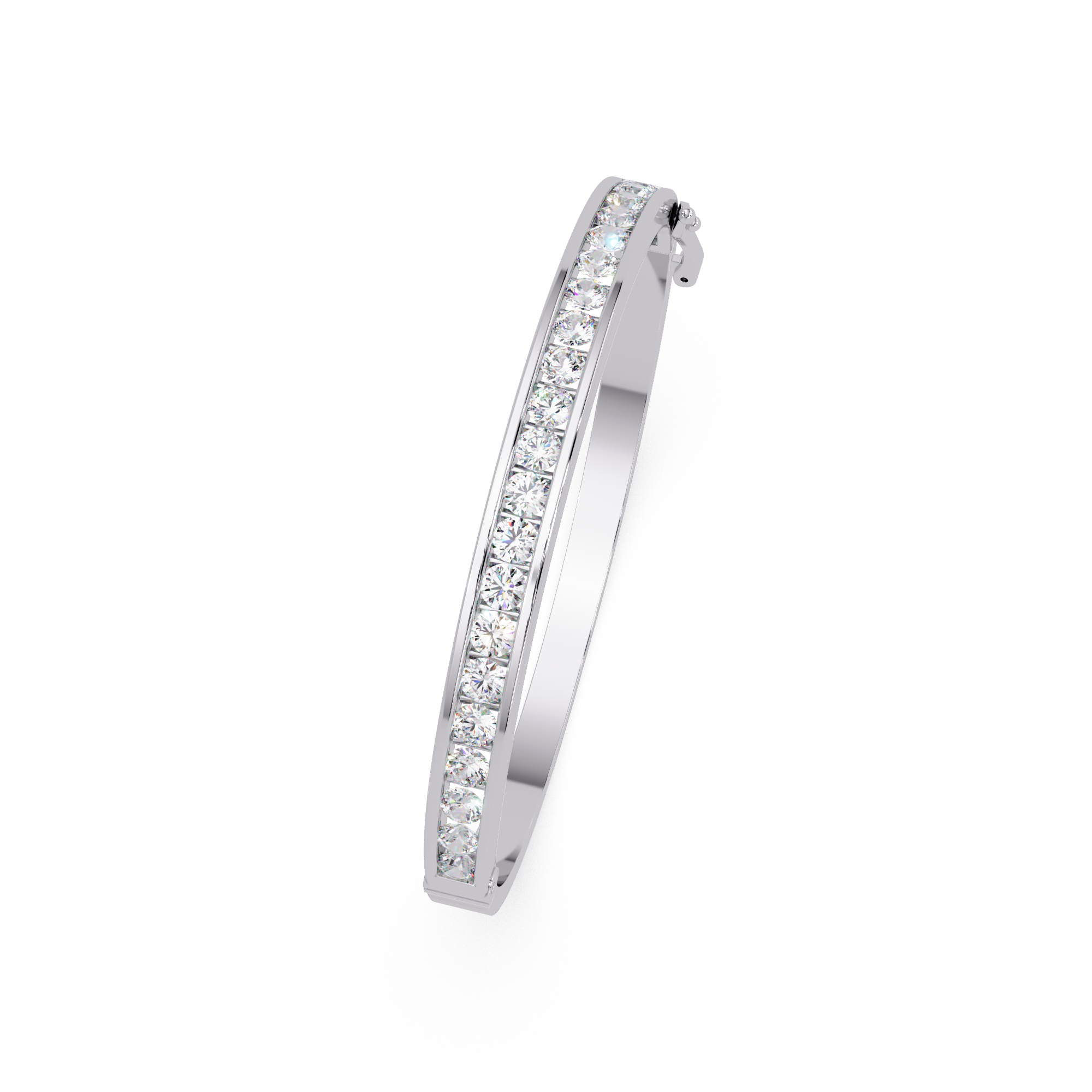 3.38 CT Round Diamond Channel Set Oval Bracelet
