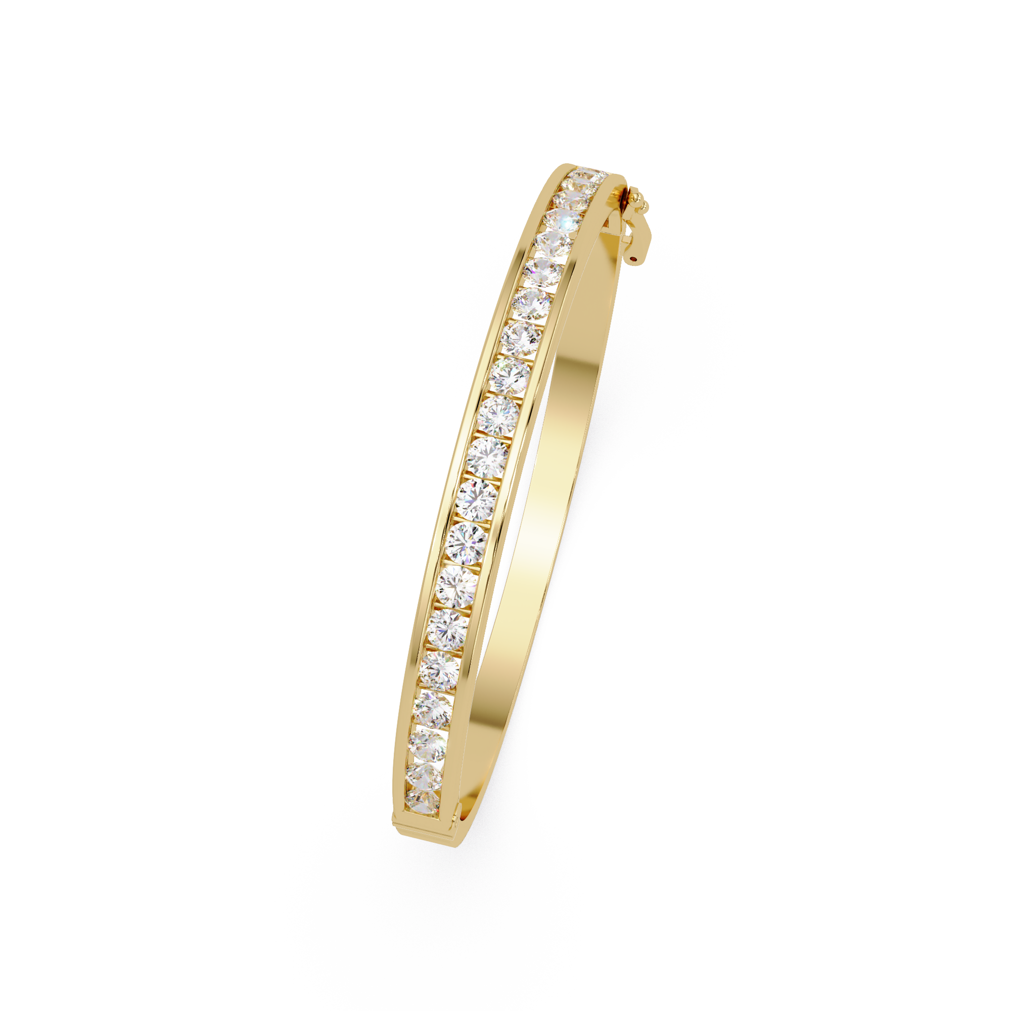 3.38 CT Round Diamond Channel Set Oval Bracelet