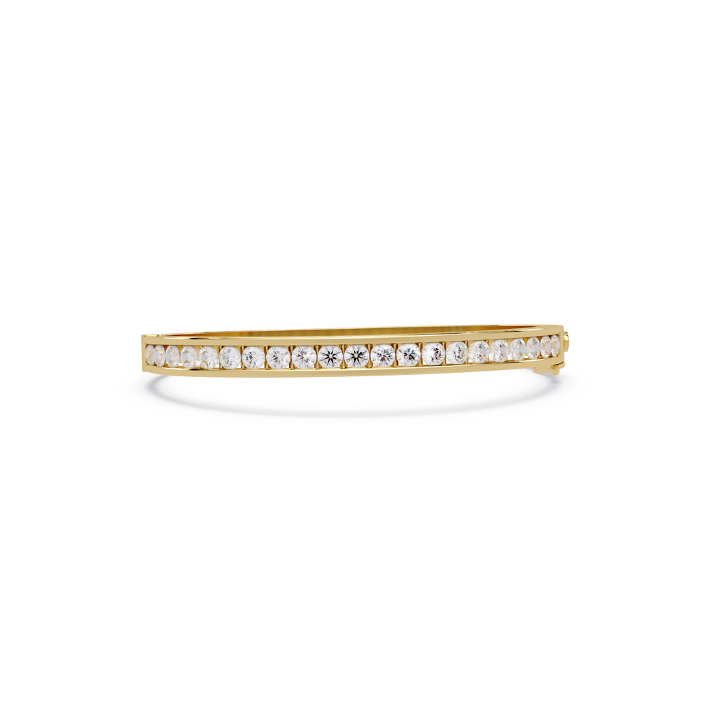 3.38 CT Round Diamond Channel Set Oval Bracelet