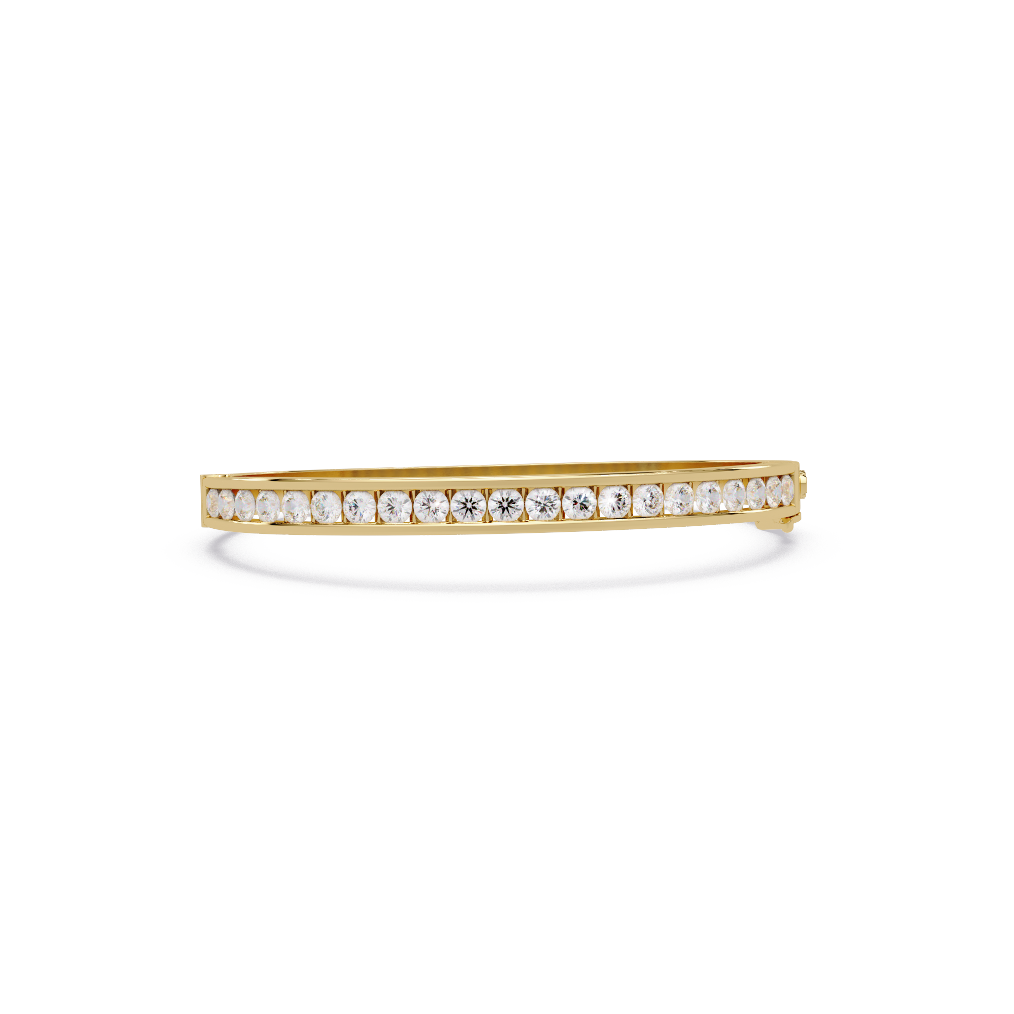 3.38 CT Round Diamond Channel Set Oval Bracelet