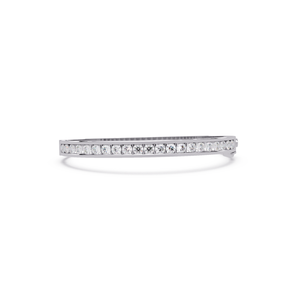 3.38 CT Round Diamond Channel Set Oval Bracelet