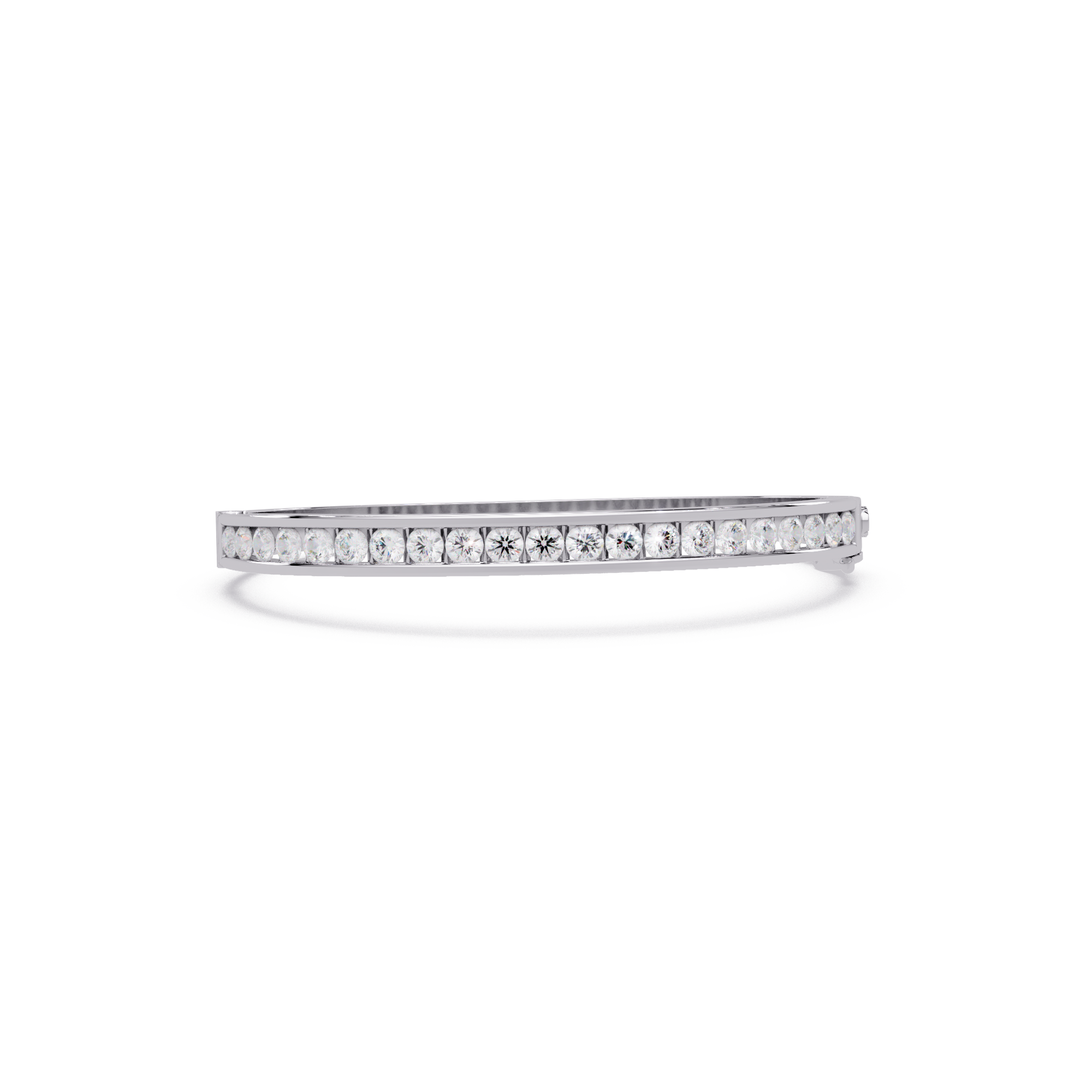 3.38 CT Round Diamond Channel Set Oval Bracelet