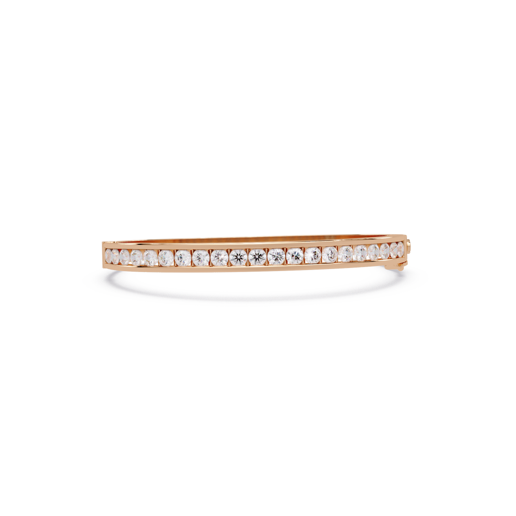 3.38 CT Round Diamond Channel Set Oval Bracelet