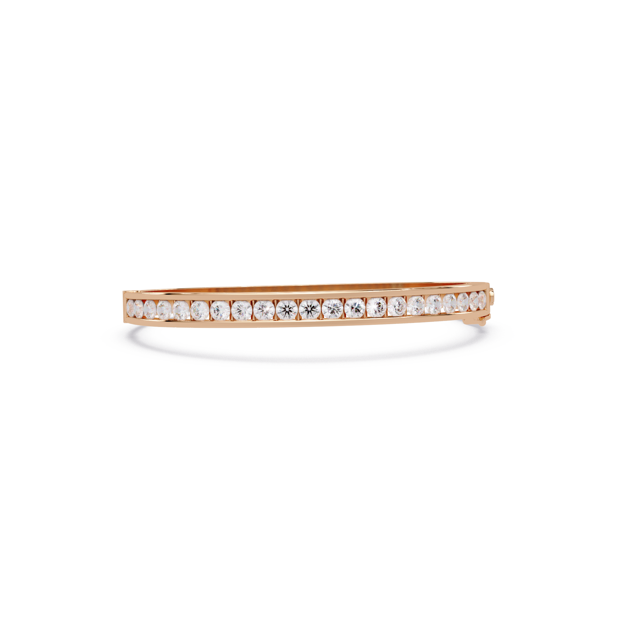 3.38 CT Round Diamond Channel Set Oval Bracelet