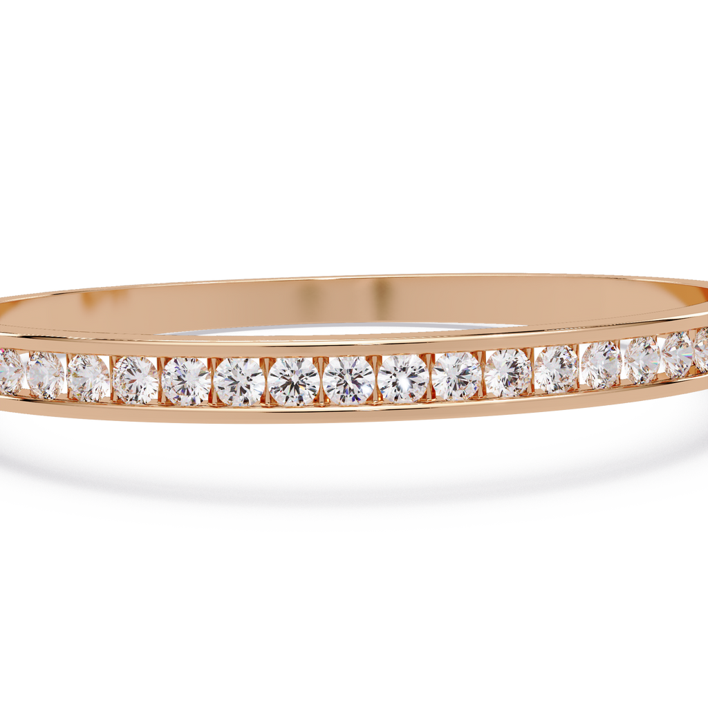 3.38 CT Round Diamond Channel Set Oval Bracelet