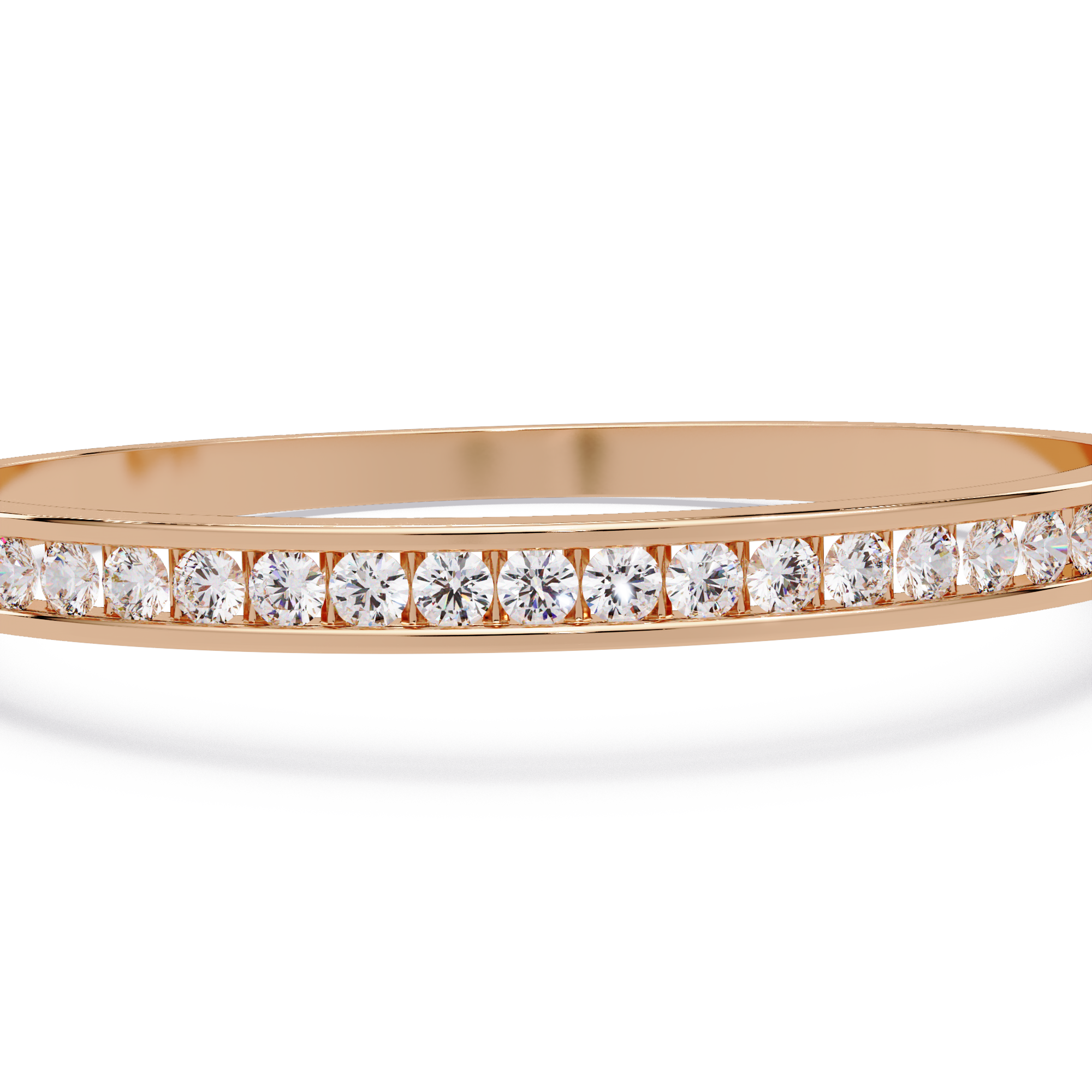 3.38 CT Round Diamond Channel Set Oval Bracelet