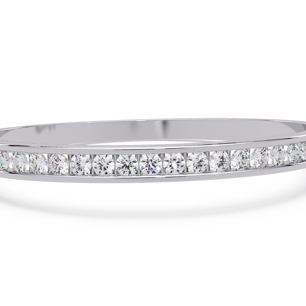 3.38 CT Round Diamond Channel Set Oval Bracelet