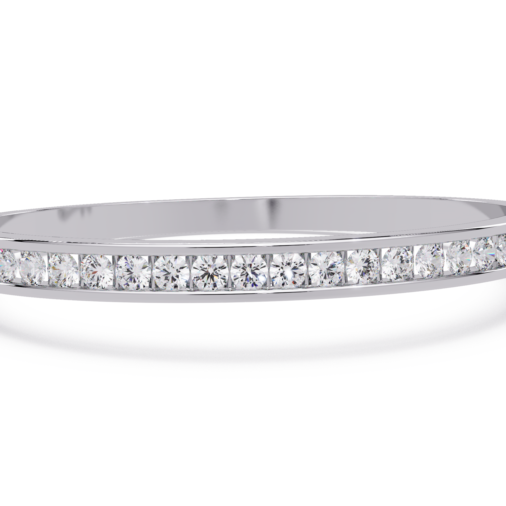 3.38 CT Round Diamond Channel Set Oval Bracelet