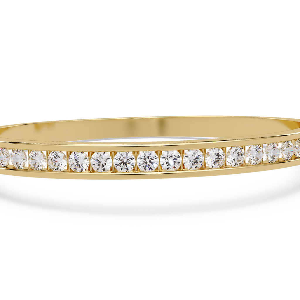 3.38 CT Round Diamond Channel Set Oval Bracelet