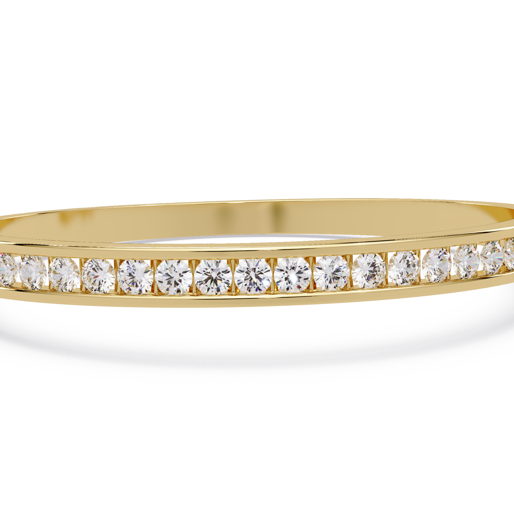 3.38 CT Round Diamond Channel Set Oval Bracelet