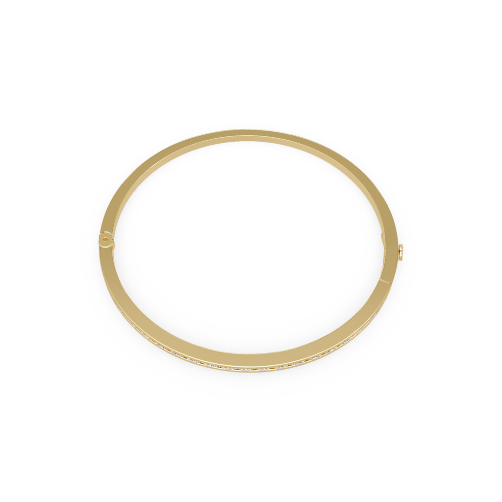 3.38 CT Round Diamond Channel Set Oval Bracelet