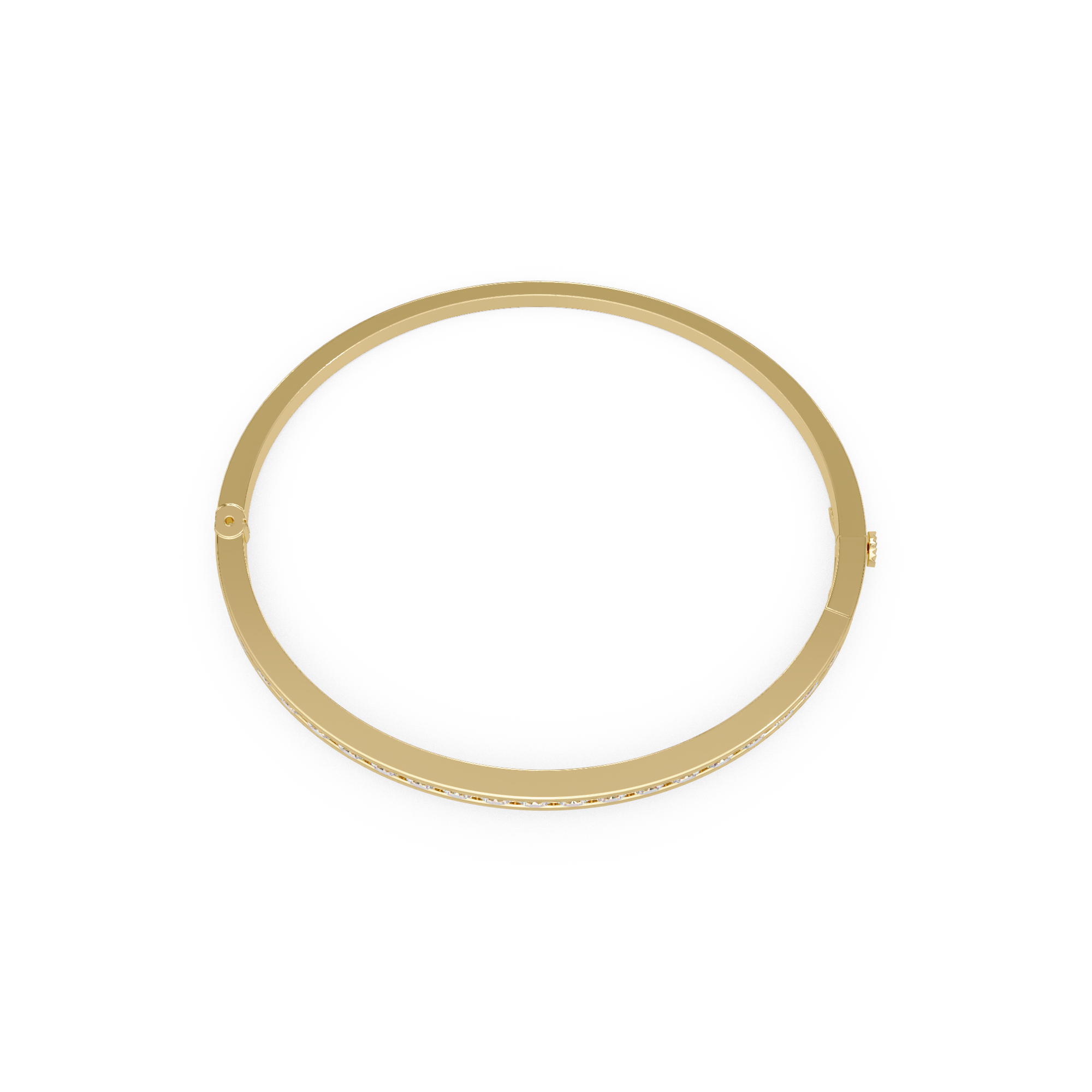 3.38 CT Round Diamond Channel Set Oval Bracelet