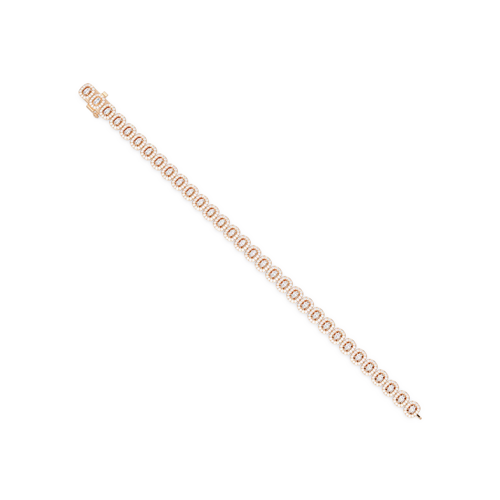 Marquise Halo Diamond Tennis Bracelet