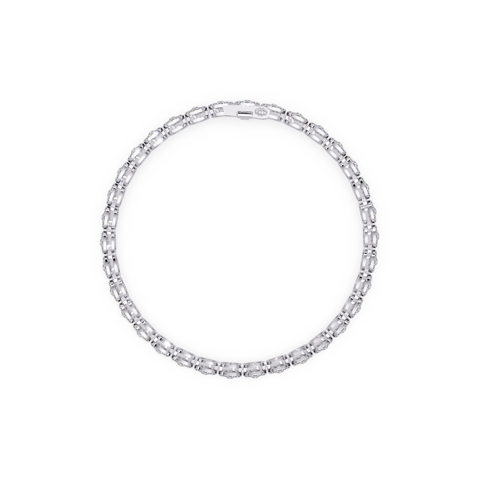 Marquise Halo Diamond Tennis Bracelet
