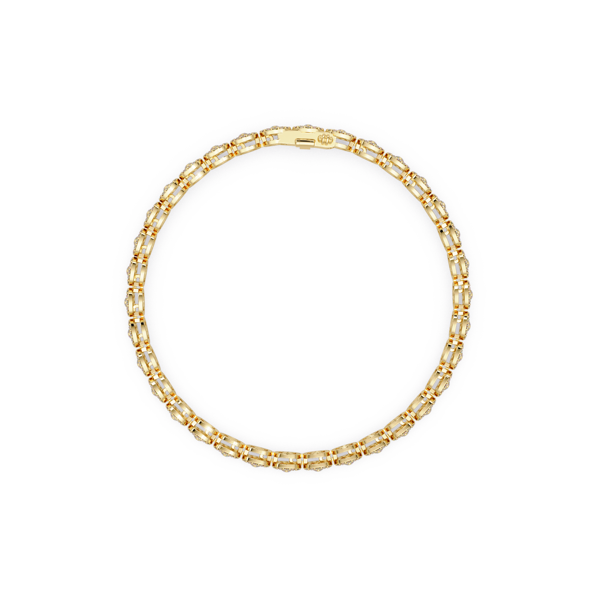 Marquise Halo Diamond Tennis Bracelet