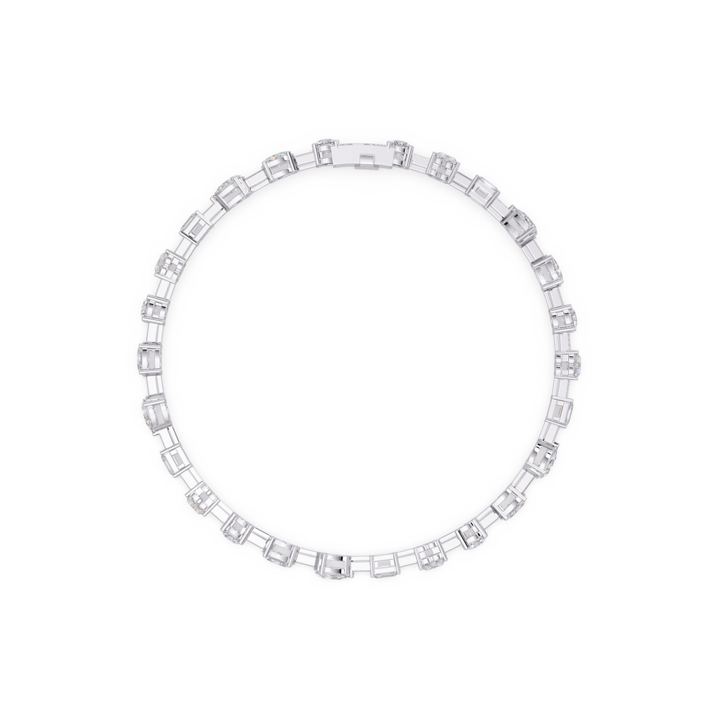 Mixed Shape Diamond Tennis Bracelet in 14K & 18K Gold