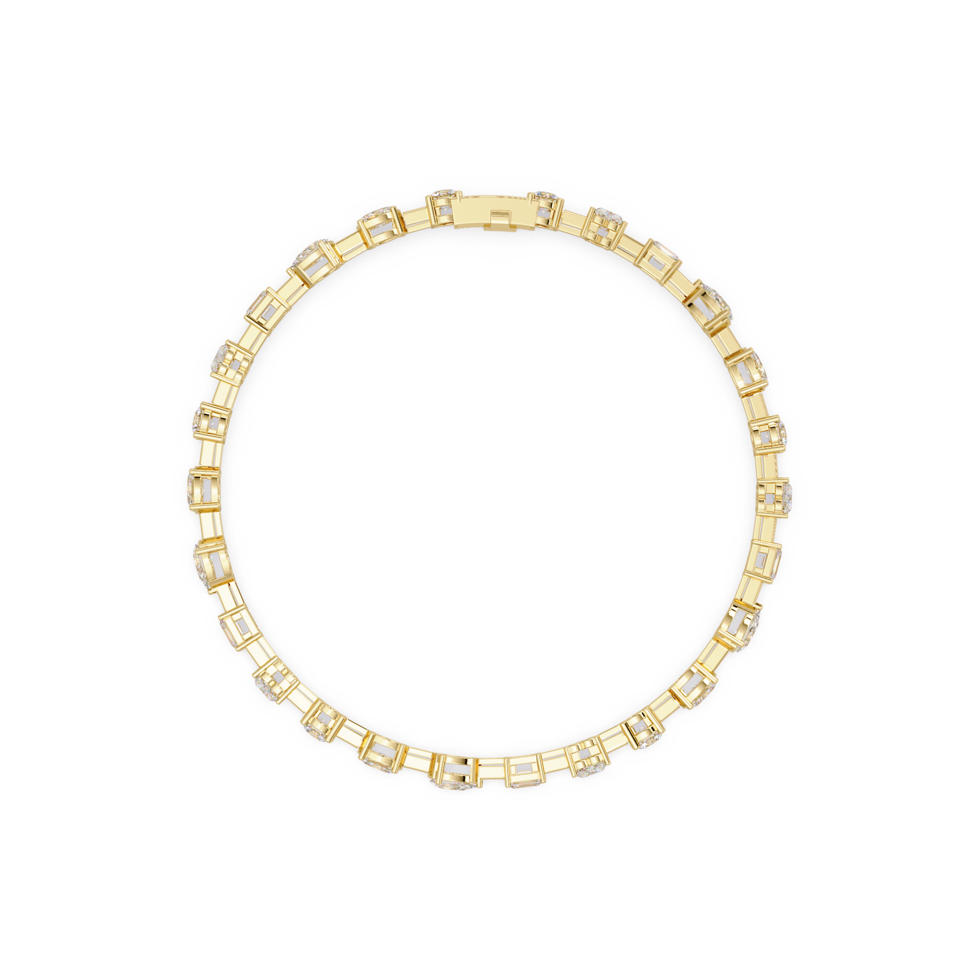 Mixed Shape Diamond Tennis Bracelet in 14K & 18K Gold