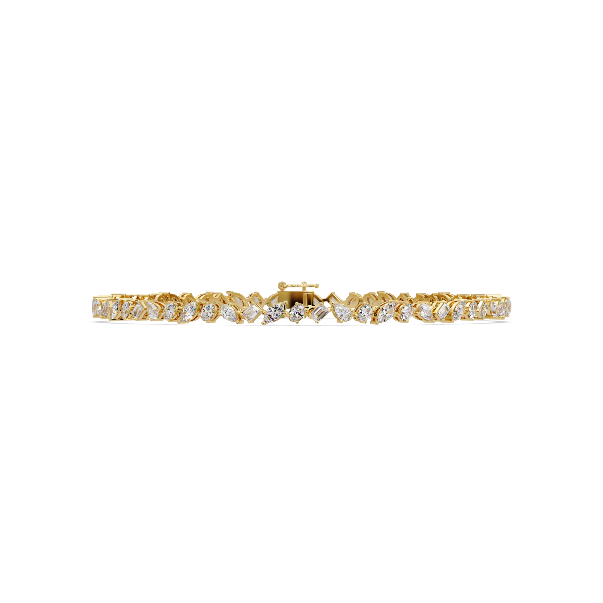 Multi Shape Lab Grown Diamond Tennis Bracelet – 5.19 CT