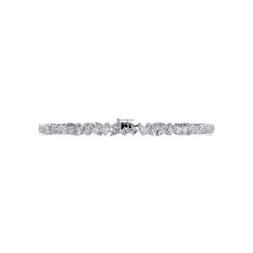 Multi Shape Lab Grown Diamond Tennis Bracelet – 5.19 CT