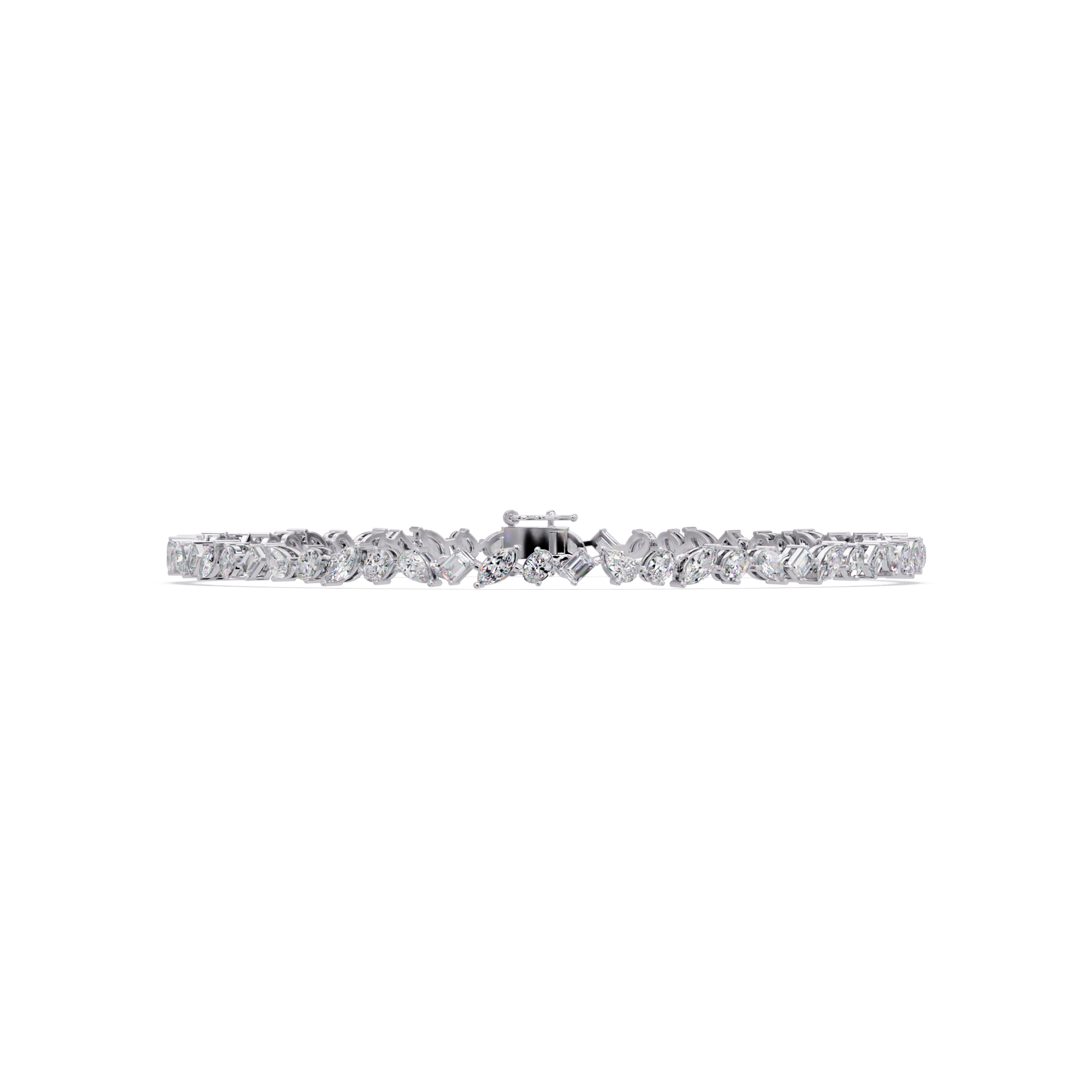 Multi Shape Lab Grown Diamond Tennis Bracelet – 5.19 CT