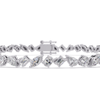 Multi Shape Lab Grown Diamond Tennis Bracelet – 5.19 CT